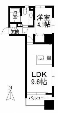 愛媛県松山市二番町4丁目2-5 ヴァレーレ県庁前 の間取り