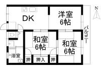 愛媛県松山市衣山1丁目658-2 衣山駅前マンション の間取り