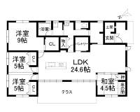 愛媛県松山市柳原591-1 松山市柳原 一戸建 の間取り