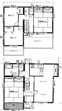 四国中央市土居町北野 四国中央市土居町北野 一戸建 関川中古住宅の間取り