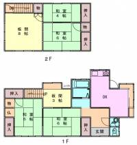 四国中央市新宮町馬立 四国中央市新宮町馬立 一戸建 長瀬中古住宅の間取り