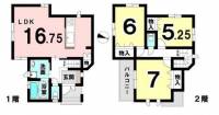 松山市保免上1丁目1-43 松山市保免上 一戸建 1号地　3LDK の間取り