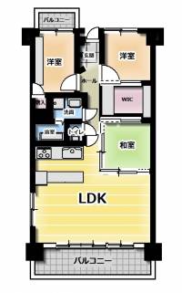 松山市空港通1丁目 ドゥエル空港通 の間取り