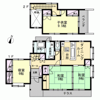 松山市下伊台町 松山市下伊台町 一戸建 の間取り