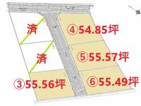 四国中央市上柏町 四国中央市上柏町 ３号地～6号地の区画図