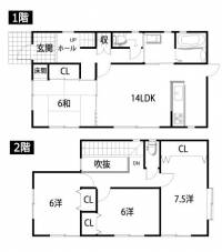 高知県香南市野市町兎田372-11 香南市野市町兎田 一戸建 の間取り