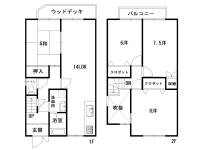 高知県高知市瀬戸東町３丁目352-18 高知市瀬戸東町 一戸建 の間取り