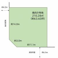 高知県高知市城山町228-3 高知市城山町  の区画図