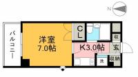 高知県高知市上町４丁目8-24 アルファ上町 全５室 の間取り