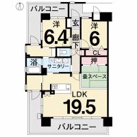 高知市愛宕山 アルファステイツ愛宕山 の間取り