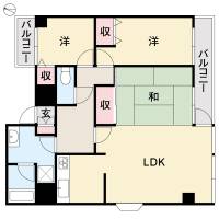 高知市廿代町 ダイアパレス追手前第3  1103の間取り