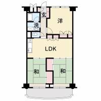 高知市鴨部1-11-1 鏡川コーポA棟 1006の間取り