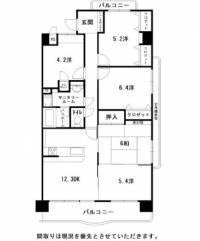 高知市介良乙3037-1 サントノーレ介良 の間取り