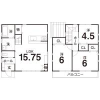 高知市瀬戸西町 高知市瀬戸西町 一戸建 の間取り