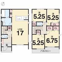 高知市桟橋通3丁目 高知市桟橋通 一戸建 ５期2号棟の間取り