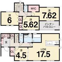 高知市百石町４丁目 高知市百石町 一戸建 ７期１号棟の間取り