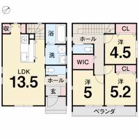 高知市高須3丁目 高知市高須 一戸建 の間取り