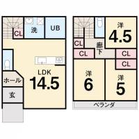 高知市一ツ橋町2丁目 高知市一ツ橋町 一戸建 6号地の間取り