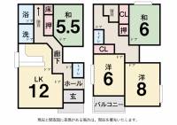 高知市鴨部840-4 高知市鴨部 一戸建 の間取り