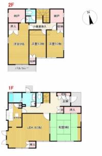 高知市潮見台1-3004 高知市潮見台 一戸建 の間取り