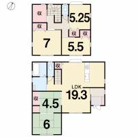 高知市鏡的渕1-10 高知市鏡的渕 一戸建 の間取り