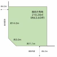 高知市城山町228-3 高知市城山町 の区画図