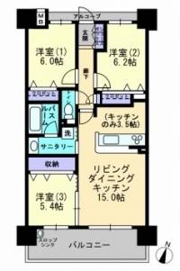 高知県高知市小津町 アルファステイツ城西公園 の間取り