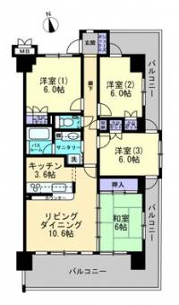 高知県高知市小倉町 アルファステイツ知寄Ⅱ の間取り