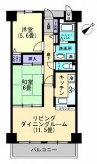 高知県高知市桟橋通４丁目 アルファステイツ桟橋通りⅡ の間取り