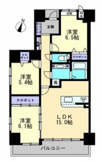 高知県高知市梅ノ辻 アルファステイツ梅ノ辻 の間取り