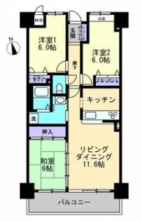 高知県高知市知寄町２丁目 アルファステイツ知寄町 の間取り