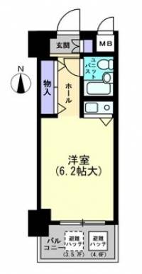 高知県高知市知寄町３丁目 朝日プラザ知寄町パサージュ の間取り