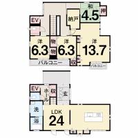 高知市春野町南ケ丘７丁目 高知市春野町南ケ丘 一戸建 の間取り