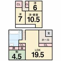 高知市大津甲 高知市大津甲 一戸建 の間取り