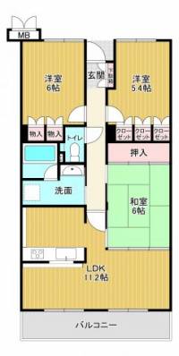 高知県高知市北本町４丁目 サーパス北本町第2 の間取り