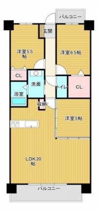 高知県高知市南はりまや町２丁目 レーベンはりまや橋MID　COURT4F の間取り