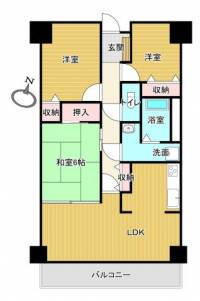 高知県高知市一宮南町１丁目 サーパスシティ高知Ⅱ の間取り