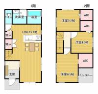 高知県高知市福井扇町 高知市福井扇町 一戸建 の間取り