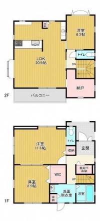 高知県高知市高須１丁目 高知市高須 一戸建 の間取り