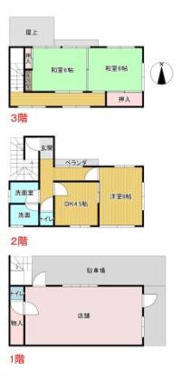 高知県高知市桟橋通３丁目 高知市桟橋通 一戸建 の間取り