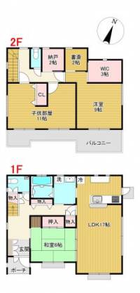 高知県香南市野市町新宮 香南市野市町新宮 一戸建 の間取り