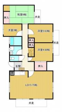 高知県高知市朝倉己 高知市朝倉己 一戸建 の間取り