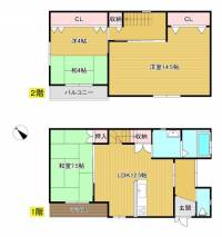 高知県高知市朝倉甲 高知市朝倉甲 一戸建 の間取り