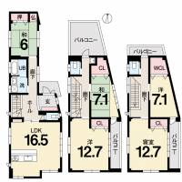 高知市万々28－３ 高知市万々 一戸建 の間取り