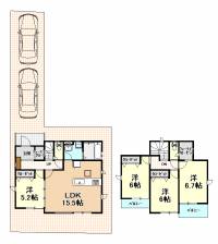 高知市介良乙1714 高知市介良乙 一戸建 ６期３号棟の間取り