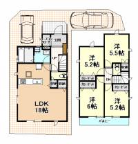 高知市介良乙1714 高知市介良乙 一戸建 ６期４号棟の間取り