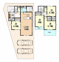 高知市介良乙1714 高知市介良乙 一戸建 ７期１号棟の間取り