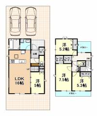 高知市介良乙1714 高知市介良乙 一戸建 ７期２号棟の間取り