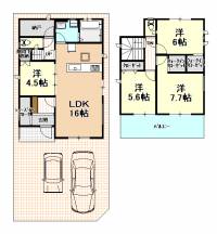 高知市桟橋通3丁目113番2 高知市桟橋通 一戸建 ６期5棟４号棟の間取り