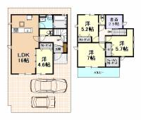 南国市大そね甲907 南国市大そね甲 一戸建 ３期１号棟の間取り